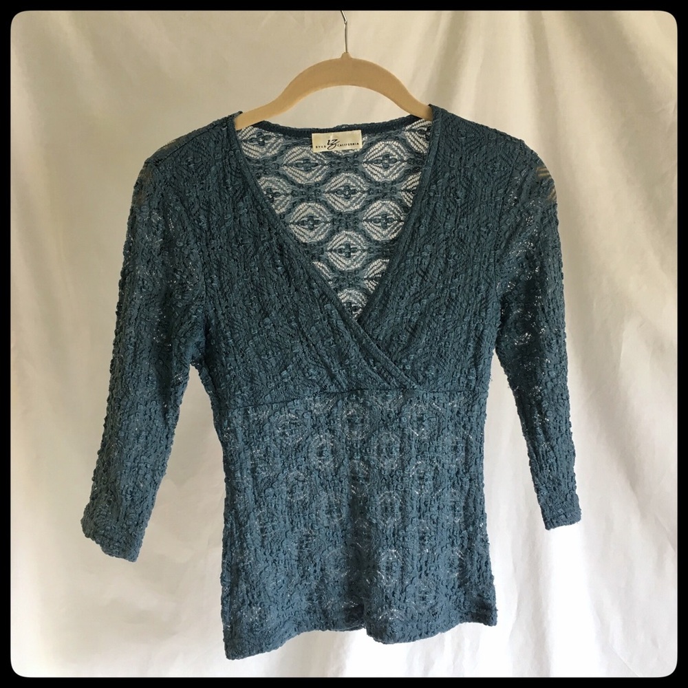 Blue Lace Top